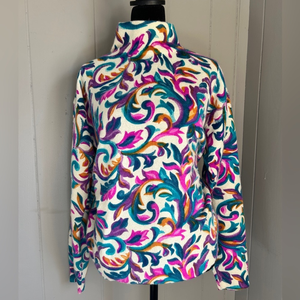 Lord Isaac’s Colorful Patterned Lambswool Sweater Size Large